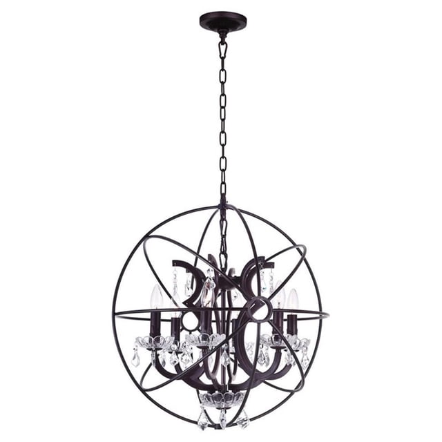 CWI Lighting Campechia Lustre 6 Lumières avec Finition Brune