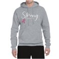 thumbnail image 2 of Wild Bobby Strong Joshua 1:9 Breast Cancer Breast Cancer Awareness Unisex Hoodie Sweatshirt, Heather Grey, X-Large, 2 of 6