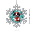 thumbnail image 2 of Pewter Snowflake Ornament Dog Pet Graphic Keepsake Metal Ornament Dog Lovers Gift Holiday Ornament for Home Christmas Tree Decor Gifts Keepsake for Family Xmas Ornament 3", 2 of 8