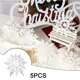 thumbnail image 2 of 5 Piezas De Tamaño Grande, 12 Copos De Nieve Blancos Con Purpurina, Adornos Decorativos Navideños Para Colgar, Decoraciones De Invierno Para Ventanas Y Exteriores., 2 of 7