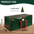thumbnail image 3 of QQS 7.5 ft Christmas Tree Storage Bag, Heavy Duty Waterproof Container with Reinforced Handles & Dual Zippers for Artificial Holiday Trees, （Green）, 3 of 8