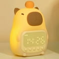 thumbnail image 1 of Capybara Veilleuse avec Réveil Numérique, Mignonne Lampe de Chambre de Bébé Rechargeable à Pression, Veilleuse en Silicone à Intensité Réglable pour Enfants-HAPDEN, 1 of 4
