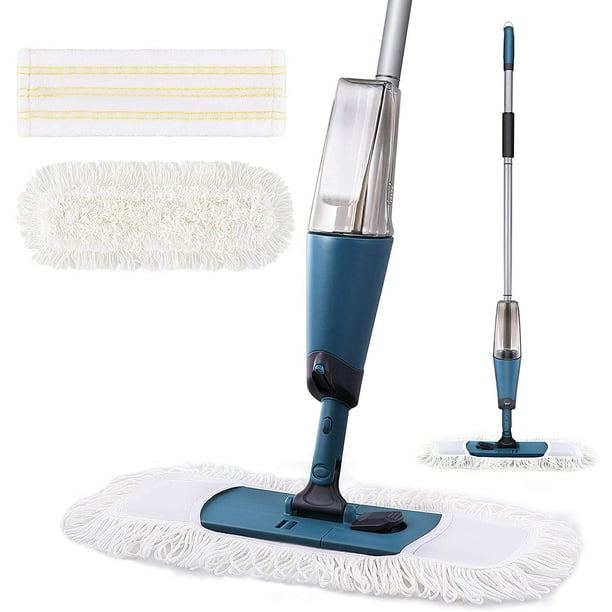 Eyliden Microfiber Spray Mop with Total 2 Washable 1 Microfiber 1 Full Polyester for Hardwood Ceramic Marble Tile Laminate Home Kitchen Floor Cleaning Wet and Dry Easy Wring 700ml - Walmart.com