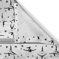thumbnail image 4 of Ambesonne Ballet Window Valance, Stars and Hand-drawn Swirls, 54" X 18", Black and White, 4 of 5