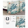 thumbnail image 3 of Teal Coastal Turtle Bed Skirt Queen Size, Vintage Summer Beach Nautical Coral Wrap Around Bed Skirting with Adjustable Elastic Strap, Dust Ruffle Pleated Bedskirts 16 Inch Drop for Bedroom Queen Beds, 3 of 9