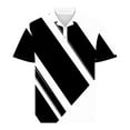 thumbnail image 4 of Fnnxeal Big and Tall Men's Black Striped Polo Shirt 3XL, Polyester Spandex, Stretchy Moisture Wicking, Golf & Casual, Wrinkle Resistant, 4 of 5