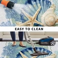 thumbnail image 4 of Blue Coastal Starfish Outdoor Rug 3x5 Ft, Non Slip Washable Area Rug, Grey Sage Green Nautical Coral Summer Patio Rugs Carpet Runner, Large Floor Mat for Indoor/Outdoor Deck Porch Camping, 4 of 8