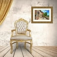 thumbnail image 3 of Alpenglow Workshop 24x17 Gold Ornate Wood Framed with Double Matting Museum Art Print Titled - Colorful Village Street, 3 of 4