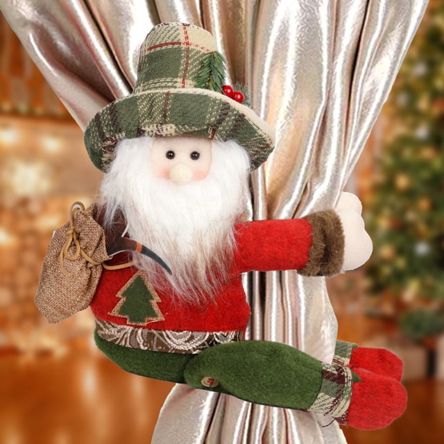 PEONAVET Attache de Rideau Boucle de Rideau de Noël Décoration de Figure Restaurant Hôtel Décoration de Poupée Boucle de Rideau