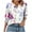 Pink#1, variant on cocolona Womens Summer V Neck 3/4 Sleeve Tops Dressy Casual Blouses Fashion Casual Loose Floral Print T-shirts Trendy Tops 2025