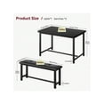 thumbnail image 2 of Dining mesa set para 4: kitchen mesa con benches, rectangular dining room set con 2 forrado benches, 3-piece set para small spaces, apartments, studios, 2 of 7