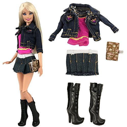 Barbie My Scene Fashion Boutique Nia Doll's Outfit Jeans Denim Jacket Rare 