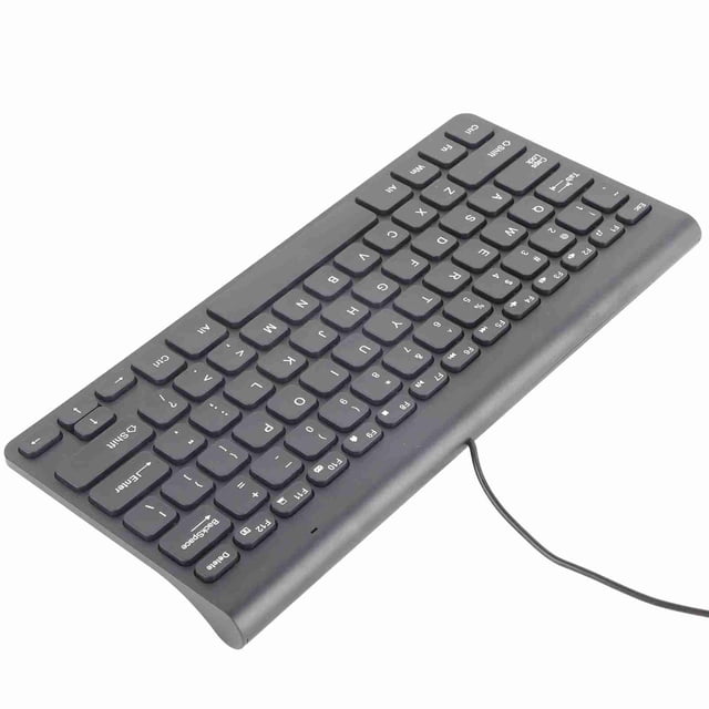 USB Wired Keyboard and Mouse Set Ultra Thin Compact Design 284x134x18mm Keyboard 113x59x20mm Mouse Plug and Play with 1. Durable Cable for PC Laptop Office Work
