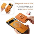 thumbnail image 3 of PU Leather Case for Google Pixel 9 / 9 Pro, Detachable Magnetic Card Holder Slim Protective Support Car Magnetic Mount Secure-Grip Ring Stand Compatible with Google Pixel 9 / 9 Pro - Yellow, 3 of 6