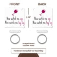 thumbnail image 5 of 3dRose, Now watch me sip, watch me lay lay, picture of wine glass, set of 2 Key Chains, 5 of 7