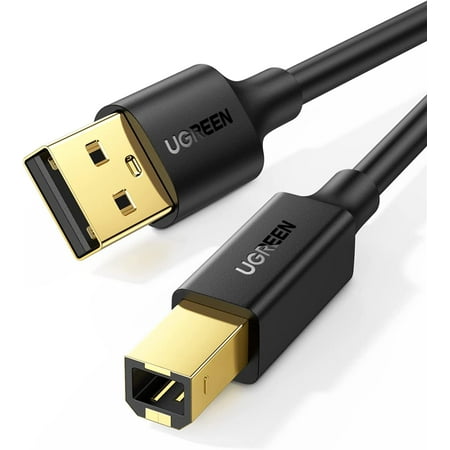 UGREEN USB Printer Cable - A to B Cable, High-Speed Cord Compatible with Hp, Canon, Brother, Samsung, Dell, Epson, Lexmark, Xerox, Piano, Dac, and More 15 FT