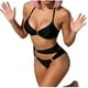 thumbnail image 2 of Trajes de baño Amzcrzy Tankini para mujer, trajes de baño, traje de baño diario para mujer, traje de baño conservador de cuerpo unido, conjunto de playa de dos piezas, negro, L, 2 of 9