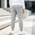 thumbnail image 4 of hotojiny Boys Sweatpants Lightweight Athletic Joggers Soft Slim Fit Comfy Running Sweat Pants with Pockets(Gray,5-6 Years), 4 of 8