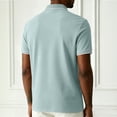 thumbnail image 6 of BRANROY Men's Short Sleeve Classic Polo Shirt - Business Casual Slim Fit Collared Top for Men, Lightweight Breathable Summer Shirts, Father's Day Gift for Office,Mint Green,4XL, 6 of 6