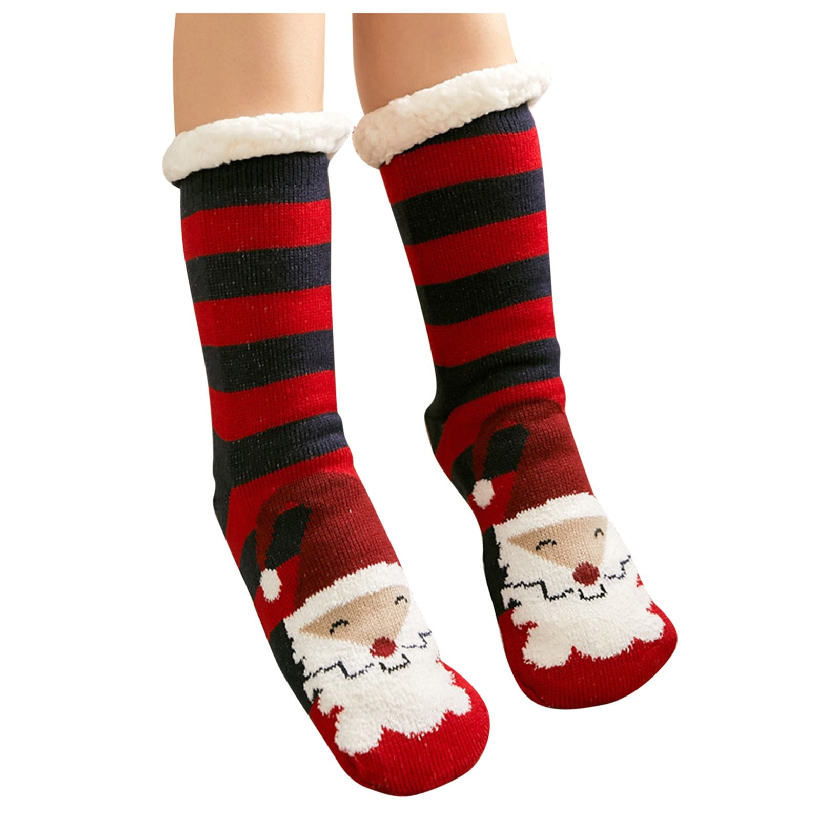 Stockings For Womens Winter Super Soft Warm Fuzzy -Lined Gripperslipper ...