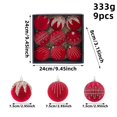 thumbnail image 3 of Eolstice Velvet Christmas Ball Ornaments, Flocked Balls with Glitter Embossed Details, Holiday Tree Hanging Festive Decor for Home, Party, Indoor, 3 of 5