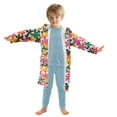 thumbnail image 7 of FORMRS Niños Bathrobe Unisex Hooded Robe Soft Plush Pajamas Sleepwear, Size 2-3T, Pink Floral Blooms, 7 of 7