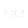 thumbnail image 3 of Sonducket Marco de lente Anti-azul, gafas para miopía, gafas cuadradas, gafas de lectura, suministros de oficina, marco plateado, grado de Type3 NO3, 3 of 6