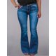 thumbnail image 2 of Vaqueros acampanados con parte inferior acampanada para mujer Vaqueros de talle alto con pierna acampanadaAzul lagoX-Large, 2 of 5