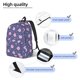 thumbnail image 3 of Disketp Cute Pig print Canvas Backpack Lightweight Travel Daypack Student Rucksack Laptop Backpack-, 3 of 5