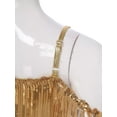 thumbnail image 5 of SiiRoh Girls Spaghetti Strap Sequins Pageant Romper Sleeveless High Waist Party Jumpsuit Gold 14, 5 of 7
