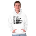 thumbnail image 5 of Eat Sleep Rescue Repeat Firefighter Hoodie Sweatshirt Women Men Brisco Brands M, 5 of 6