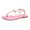 Pink, variant on Jsaierl Flat Sandals for Women Dressy Summer Clip Toe Sandals Comfortable Hollow Out Sandals Walking Beach Sandal Size 9.5