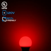 Colored Light Bulbs, Red Light Bulb, LED A19 E26 Base Night Lights