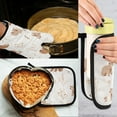 thumbnail image 5 of Yayeee Oven Mitts and Pot Holder Set of 4 Heat Resistant Kitchen Gloves Baking Hot Pad, Gray Bears, 5 of 5