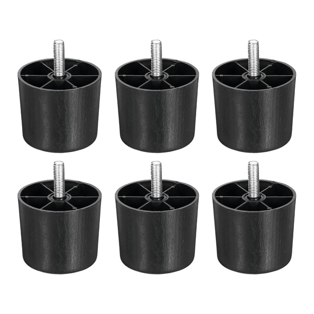 Uxcell 6 paquetes de patas de muebles de 2.01 x 2.36 pulgadas, patas de sofá de plástico, patas de reemplazo en forma de cono