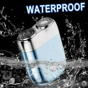 Herunwer Waterproof Electric Razor, Peony Shaver, Mini Dual-Head Electric Shaver, Rechargeable Waterproof Compact Electric Shaver