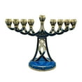 thumbnail image 1 of Candelabros pintados a mano con adornos decorativos de Menorah esmaltados, portavelas para comedor, Festival de escritorio de Navidad, 1 of 8