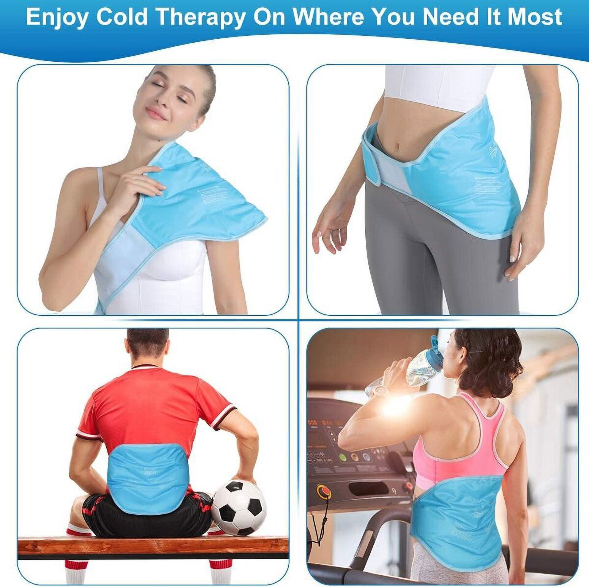 Relief Expert Gel Ice Pack Reusable Cold Press Therapy for Back Waist with Strap