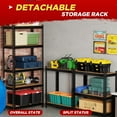 thumbnail image 6 of FDW 15.7 D x 35.4 W x 72 H 5-Tier Steel and Wood Material Strong Load-bearing 1930LBS Garage Storage Rack, 6 of 8