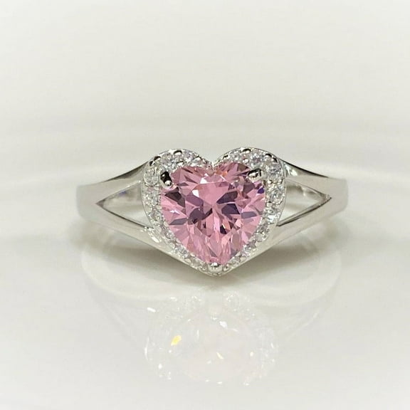 Natural Pink Sapphire 925 Sterling Silver Ring,Engagemant Ring, Birthstone Rings for Women, Gift For Her