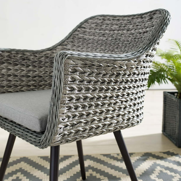Modway Endeavor Outdoor Patio Wicker, Resin Wicker Dining Chairs