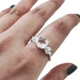 thumbnail image 3 of Hexagon White Topaz Ring, 925 Sterling Silver, Women Ring, Natural Topaz, November, Christmas, Thanksgiving, Tiny Dainty Ring, Marquise CZ Ring, Handmade, Statement Jewelry, Wedding, Anniversary Gift, 3 of 8