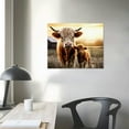 thumbnail image 3 of COMIO Highland Cow Wall Art Canvas Farmhouse Wall Decor Cow Prints Poster Animal Picture for Living Bedroom Bathroom Decor, 3 of 4