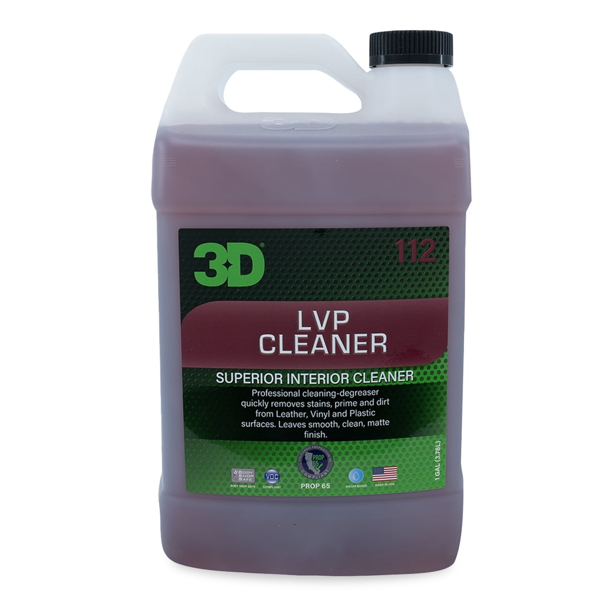 3D Leather, Vinyl, Plastic Interior Cleaner Cleans Dirt, Grime