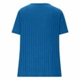 thumbnail image 6 of Bosfbaoi Womens Summer T-Shirts Short Sleeve V Neck Dolman Tops with Side Shirring Loose Fit Shirts Spring Fashion, 6 of 7