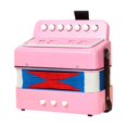 thumbnail image 2 of HILABEE 7 Key Kids Accordion 7 Key Button Learning Tool Musical Toy Instrument Mini Accordion Music Toy for Home Present Outdoor Play Pink, 2 of 9
