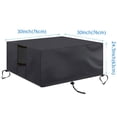 thumbnail image 3 of 30x30x24.5 Inch Heavy Duty Fire Pit Cover, Anti-UV Water-Resistant Fabric Protection, Durable Patio Furniture Cover with Vents Storage Bag, 3 of 7