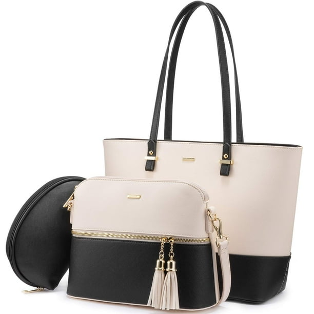 LOVEVOOK Bolsos para Mujer Bolsos de Hombro Tote Satchel Hobo 3 Piezas Conjunto de Monedero