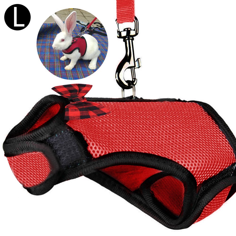 Soft Rabbit Harness Cat Harness with Lead for Small Animals, Kitty Pet Harness and Bunny Cat