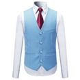 thumbnail image 4 of Cloudstyle Mens 3 Piece Suit Set Blazer Tux Vest Suit Pants Jacket Formal, 4 of 5